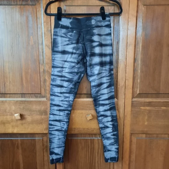 Nux black gray tie dye full length activewear workout yoga leggings - Picture 7 of 10